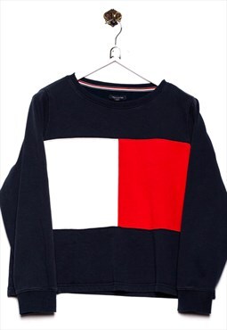 Vintage Tommy Hilfiger Sweatshirt Classic Red White Look Blu