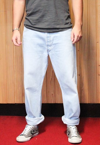 VINTAGE 1990S BLUE LEVI'S 501 PAINT JEANS
