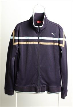 Vintage Puma Sportswear Track Logo Jacket Navy