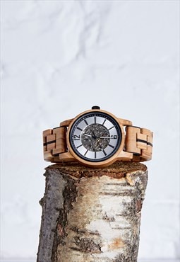 The Sycamore - Handmade Recycled Wood Mechanical Wristwatch