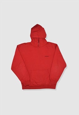 Vintage 90s Carhartt Embroidered Logo Hoodie in Red