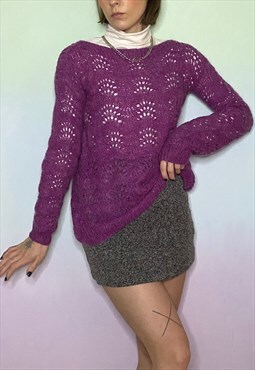 Purple Crochet Jumper