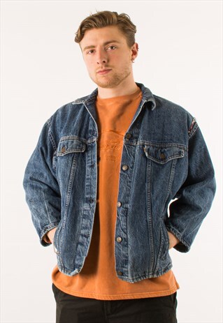 VINTAGE 90S BLUE LEVI'S DENIM JACKET MEDIUM