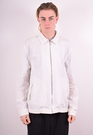 SERGIO TACCHINI MENS VINTAGE JACKET LARGE WHITE 90S