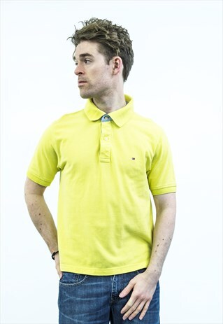 TOMMY HILFIGER VINTAGE 1990S YELLOW POLO SHIRT
