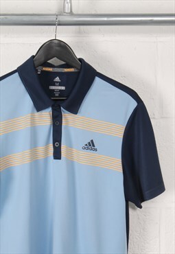 Vintage Adidas Polo Shirt in Navy Sports Top Medium