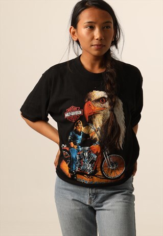 VINTAGE HARLEY-DAVIDSON GRAPHIC CROPPED T-SHIRT