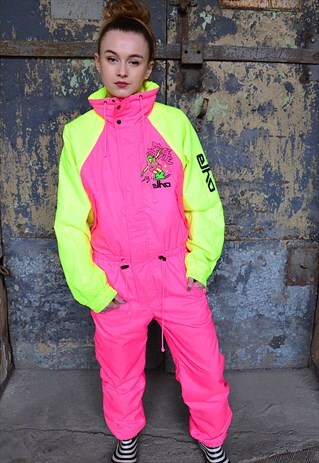 80S VINTAGE COLOURFULL WINTER SKI SUIT