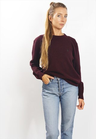 RALPH LAUREN SWEATER / LAMBS WOOL SWEATER / RALPH LAUREN