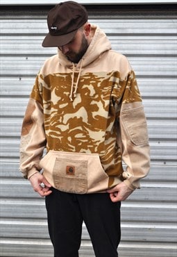 Y2K vintage reworked Carhartt patchwork pocket camo hoodie