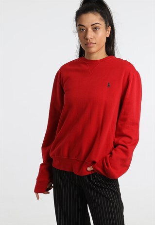90S RALPH LAUREN EMBROIDERED LOGO SWEATSHIRT