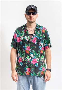 DICKIES floral shirt printed hawaiian short sleeve XL