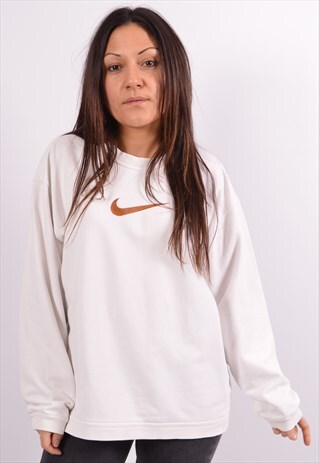 oversized white nike jumper