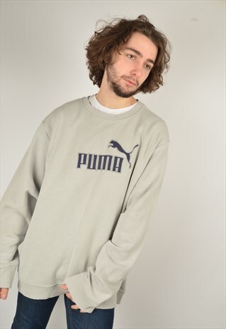 VINTAGE PUMA SWEATSHIRT IN GREY
