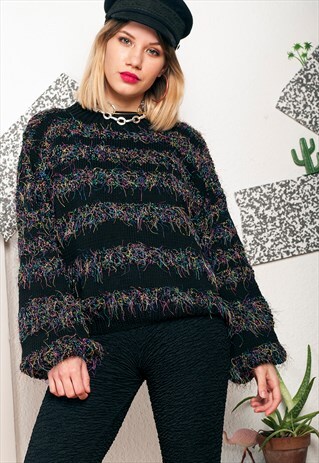 90S VINTAGE FLUFFY KNIT JUMPER