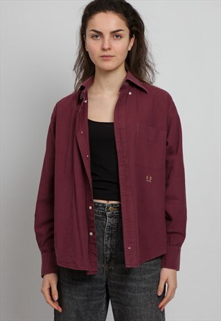 VINTAGE PINK TOMMY HILFIGER LONG SLEEVE SHIRT