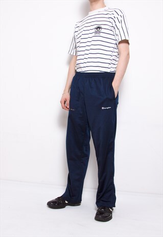 VINTAGE 90S CHAMPION SIDE POPPER TRACK PANTS ID:7167