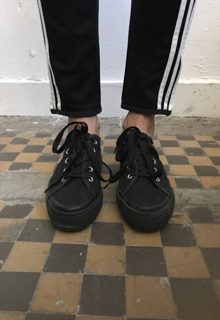 VINTAGE 90' COOL OLDSCHOOL CLASSIC BLACK TRAINERS