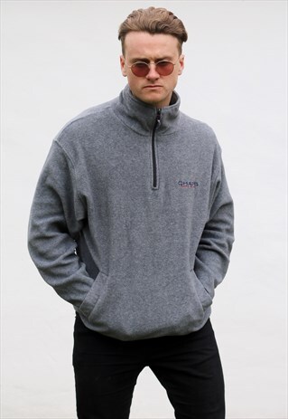 RALPH LAUREN CHAPS 1/4 ZIP USA FLEECE SWEATSHIRT