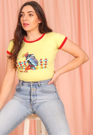 VINTAGE 90S GOLA T-SHIRT IN GRAPHIC PRINT