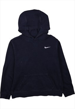 Vintage 90's Nike Hoodie Swoosh Pullover Navy Blue XLarge