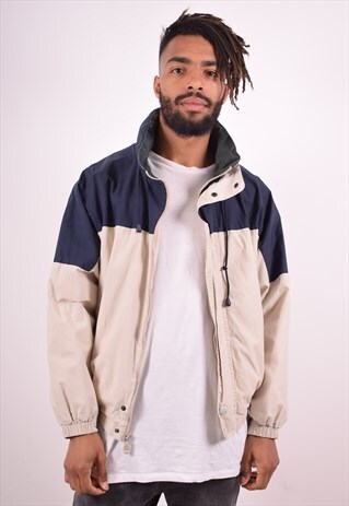 NAUTICA MENS VINTAGE JACKET XL BEIGE 90S