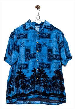 Vintage excesses Hawaiian Shirt Nature Look Blue
