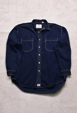 Vintage 90s Levi's Black Casual Denim Shirt