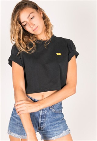 VINTAGE 90S USA CROP T-SHIRT/ R985