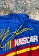 VINTAGE NASCAR EMBROIDERED SPELL OUT RACING BOMBER JACKET