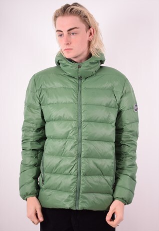 BEST COMPANY MENS VINTAGE PADDED JACKET LARGE GREEN 90S