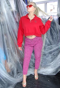 Vintage y2k tie-dye funky denim festival pink jeans trousers