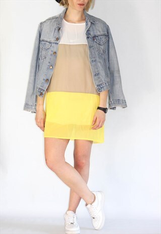 NEW COLOUR BLOCK CHIFFON DRESS