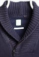 VINTAGE CALVIN KLEIN SHAWL COLLAR SWEATSHIRT NAVY 