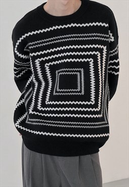 Men's Design Paperclip Print Knit Sweater SS2022 VOL.1