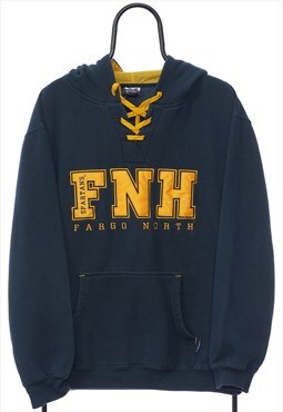 Vintage FNH Spellout Navy Hoodie Womens