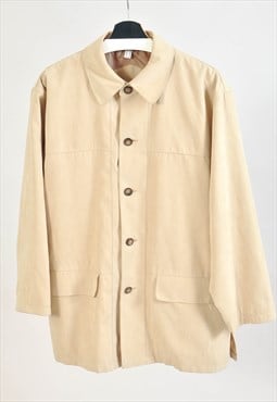 Vintage 00s faux suede jacket in beige
