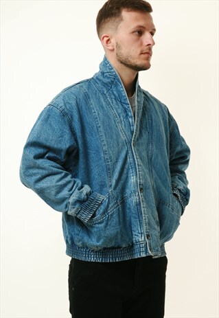 90S PORTUGAL VINTAGE OLDSCHOOL LINED DENIM JACKET 16176