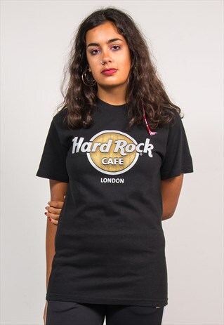 90'S RETRO HARD ROCK CAFE LONDON BLACK T-SHIRT