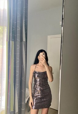 Zara sparkly sequins fitted mini dress
