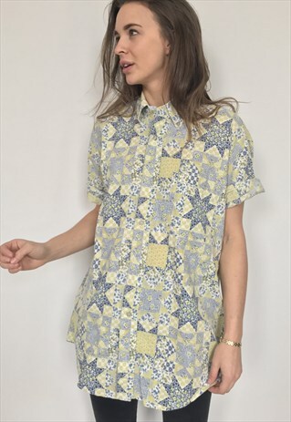 PATTERNED OVERSIZED RETRO VINTAGE UNISEX FESTIVAL SHIRT