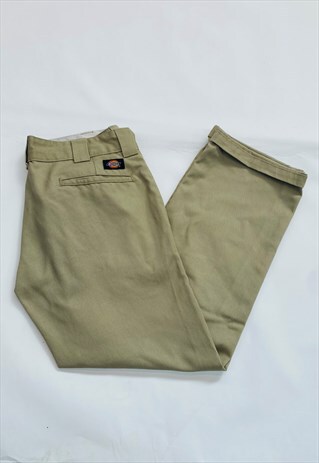 VINTAGE DICKIES SLIM STRAIGHT CAMEL TROUSERS