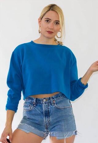 VINTAGE 90'S CASUAL CROP SWEATER