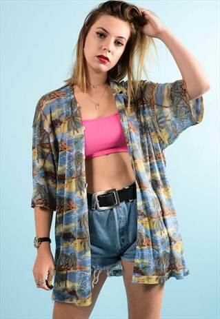 VINTAGE HAWAIIAN MESH SHIRT