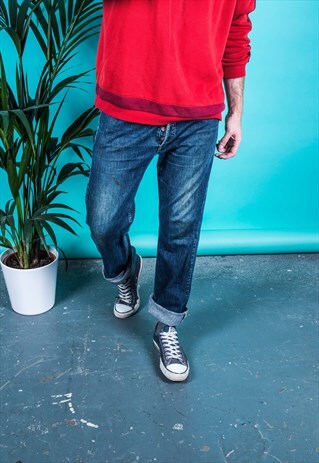 VINTAGE LEVI'S 581 JEANS IN BLUE DENIM WITH PAINT MARKS