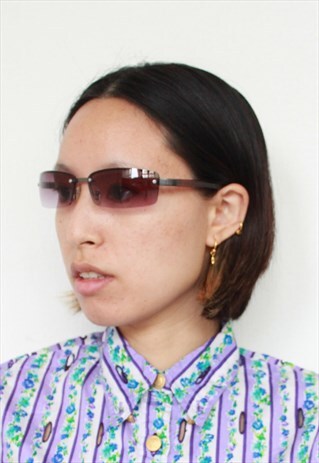 Y2K STYLE PURPLE HALLE BERRY LENS SUNGLASSES
