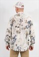 VINTAGE 90S PRINTED SHIRT IN ABSTRACT PATTERN LONG SLEEVE