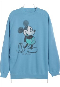 Vintage 90's Disney Sweatshirt Mickey Mouse Crewneck Blue Me
