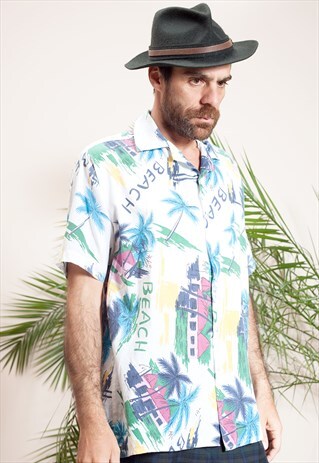 HAWIIAN STYLE, MENS SHIRT FROM THE 90S