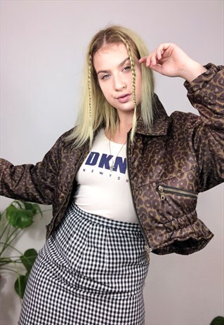 90S CROPPED LEOPARD JACKET